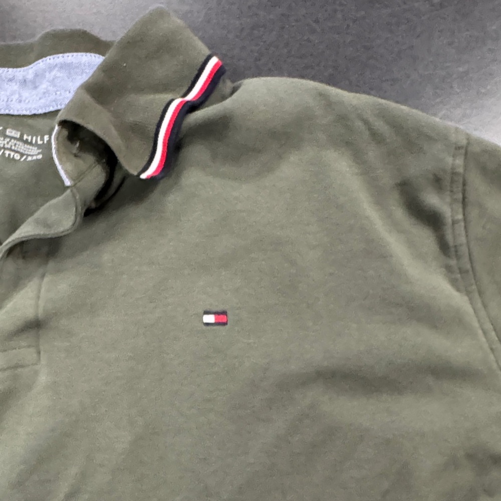Tommy Hilfiger Olive Green Casual Button Down Shirt - Picture 5 of 6